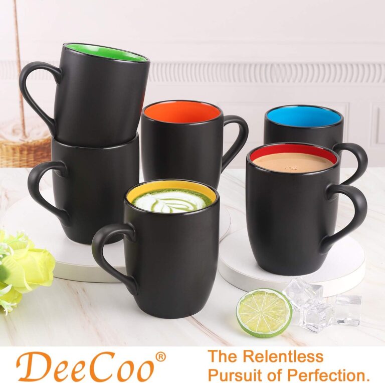 DeeCoo 6 Pack Massive Espresso Mug Set 16 Ounces